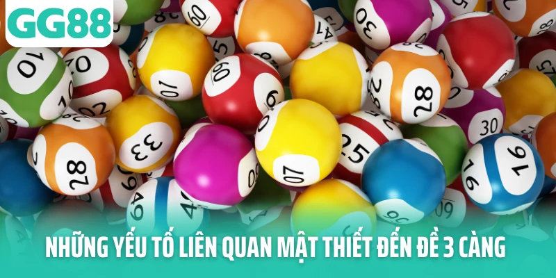 Những yếu tố liên quan mật thiết đến đề 3 càng Những yếu tố liên quan mật thiết đến đề 3 càng